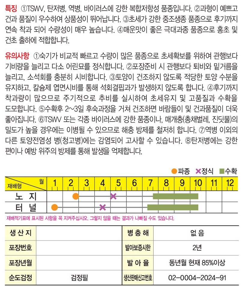 복합연타석 재배적기표